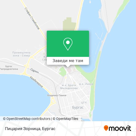Пицария Зорница карта
