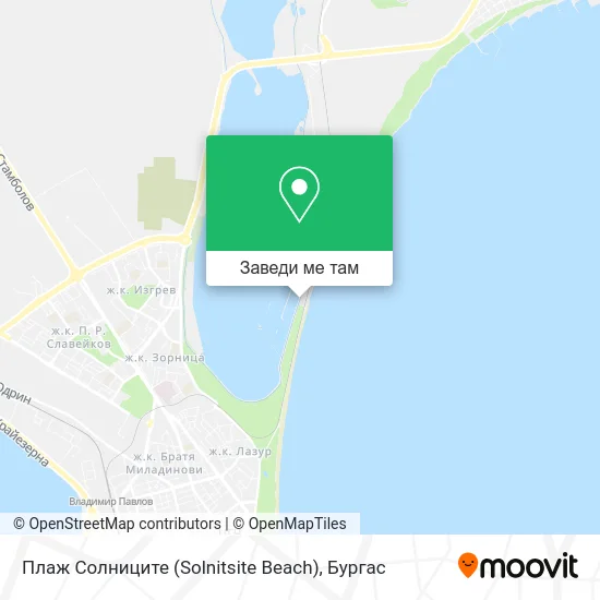Плаж  Солниците  (Solnitsite Beach) карта