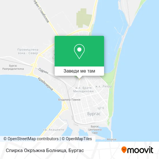 Спирка Окръжна Болница карта