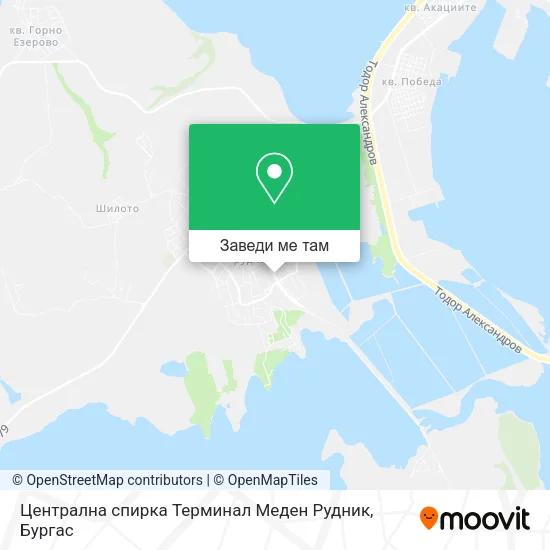 Централна спирка  Терминал Меден Рудник карта