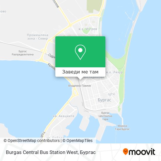 Burgas Central Bus Station West карта