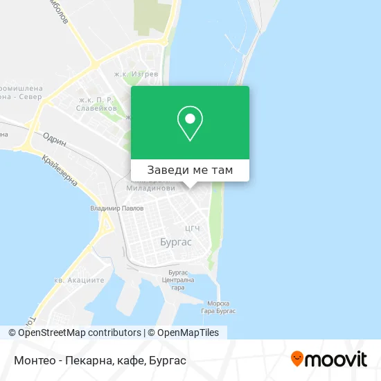 Монтео - Пекарна, кафе карта