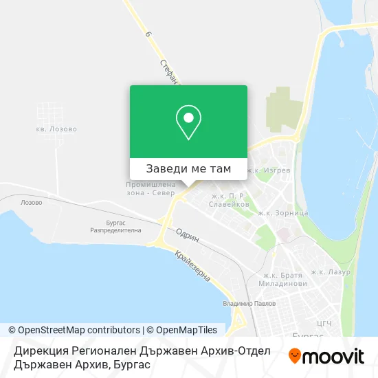 Дирекция Регионален Държавен Архив-Отдел Държавен Архив карта