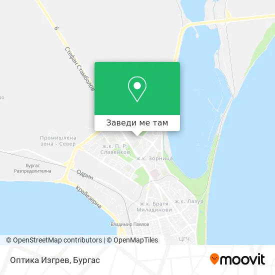 Оптика Изгрев карта