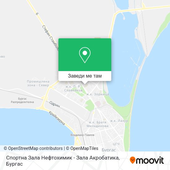 Спортна Зала Нефтохимик - Зала Акробатика карта