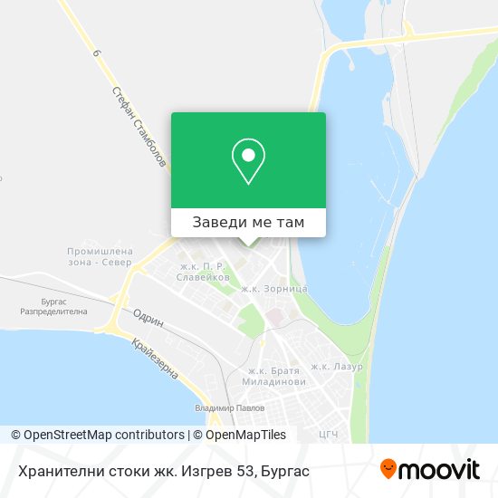 Хранителни стоки жк. Изгрев 53 карта