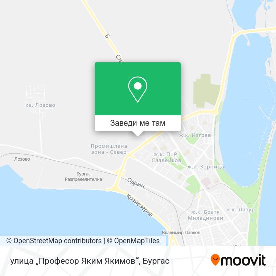 улица „Професор Яким Якимов“ карта