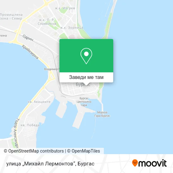 улица „Михайл Лермонтов“ карта