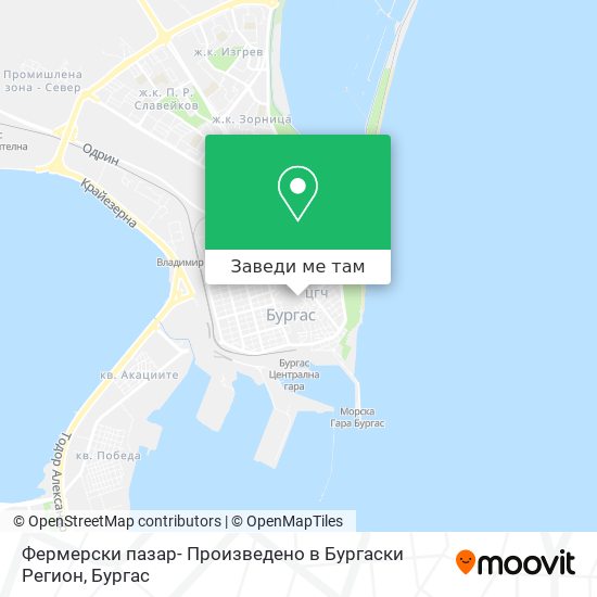 Фермерски пазар- Произведено в Бургаски Регион карта