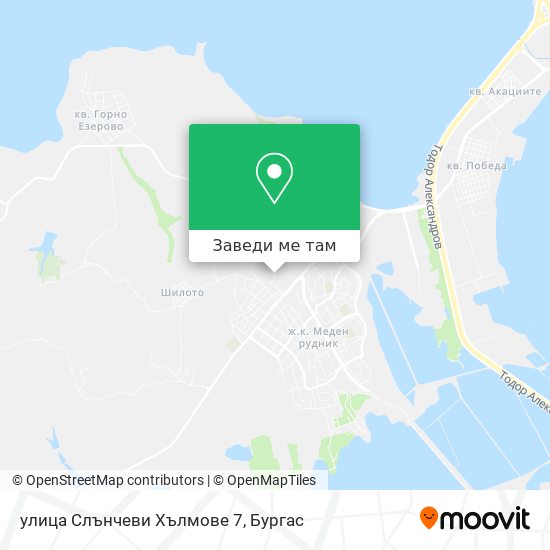 улица Слънчеви Хълмове 7 карта