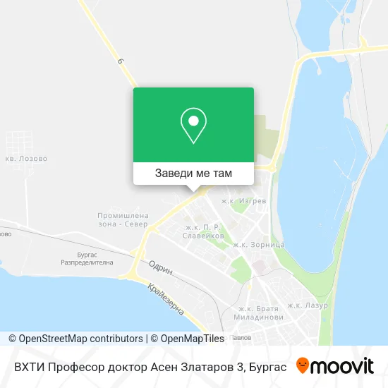 ВХТИ Професор доктор Асен Златаров 3 карта