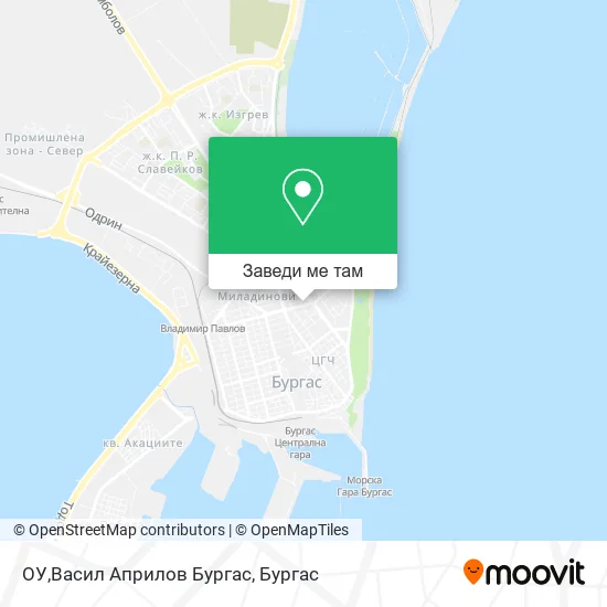 ОУ,Васил Априлов Бургас карта