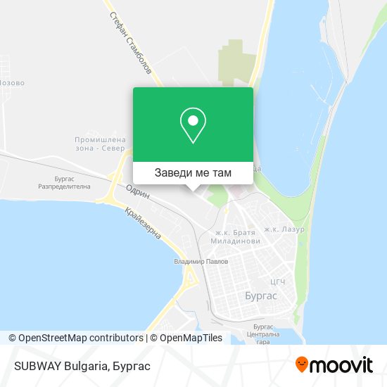 SUBWAY Bulgaria карта
