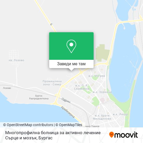 Многопрофилна болница за активно лечение Сърце и мозък карта