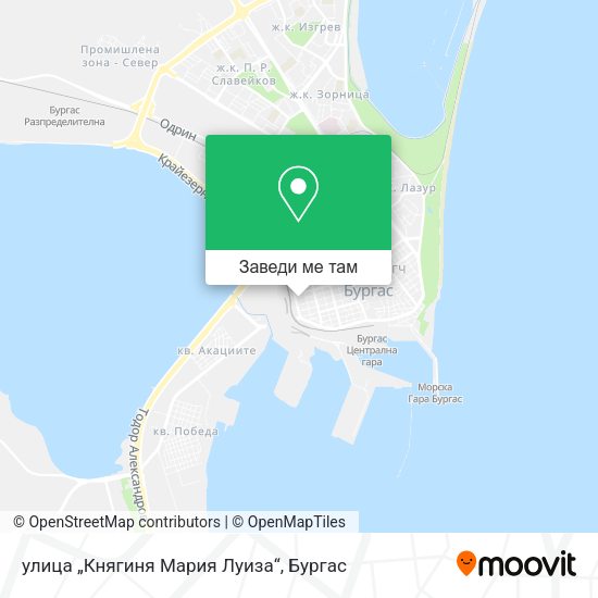 улица „Княгиня Мария Луиза“ карта