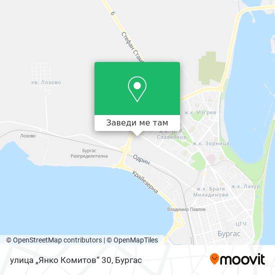 улица „Янко Комитов“ 30 карта