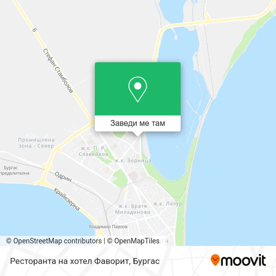 Ресторанта на хотел Фаворит карта