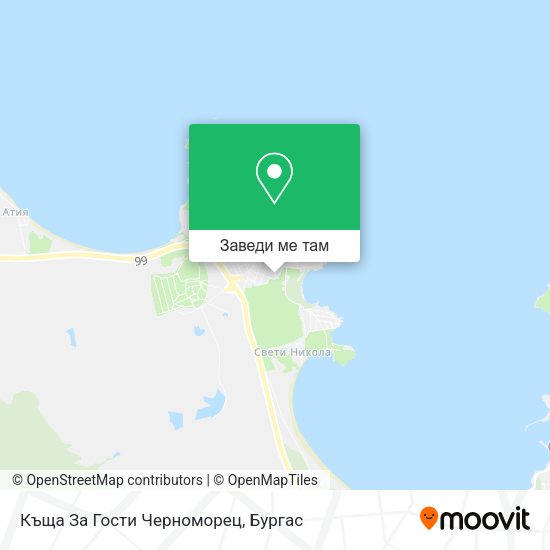 Къща За Гости Черноморец карта