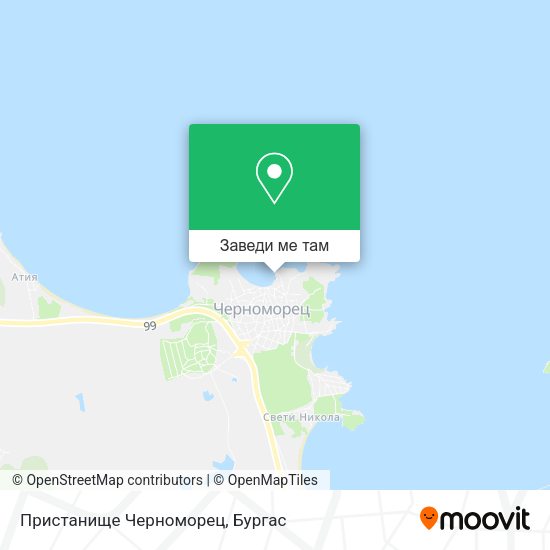Пристанище Черноморец карта