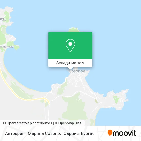 Автокран | Марина Созопол Сървис карта
