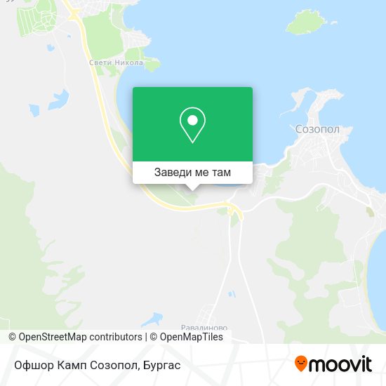 Офшор Камп Созопол карта