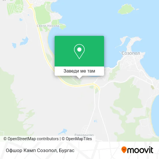 Офшор Камп Созопол карта