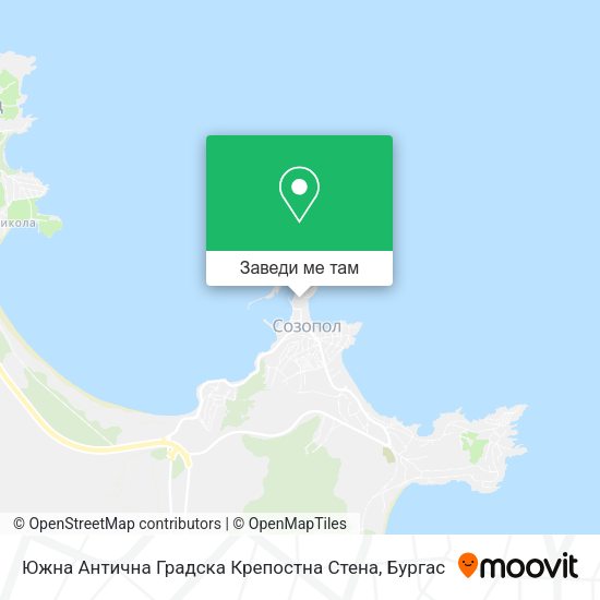 Южна Антична Градска Крепостна Стена карта