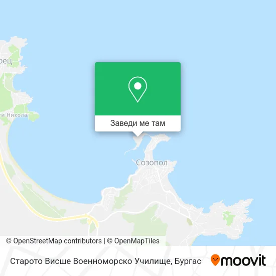Старото Висше Военноморско Училище карта