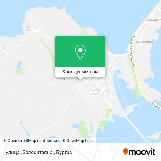 улица „Залесителна“ карта