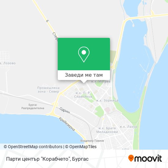 Парти център "Корабчето" карта