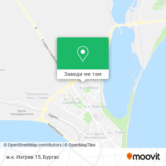 ж.к. Изгрев 15 карта