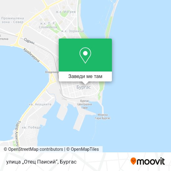 улица „Отец Паисий“ карта