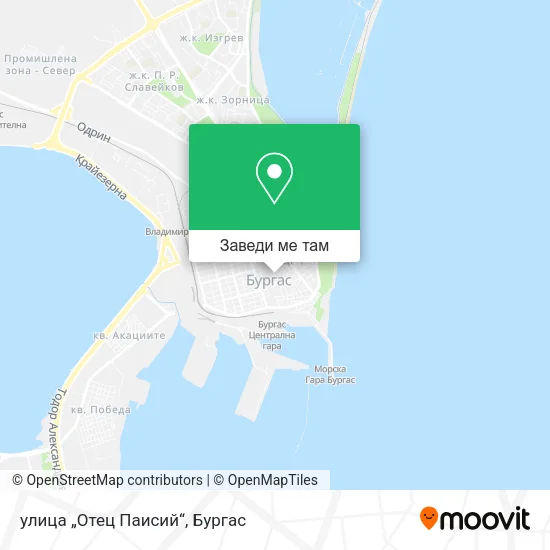 улица „Отец Паисий“ карта