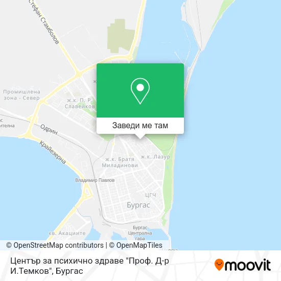 Център за психично здраве "Проф. Д-р И.Темков" карта