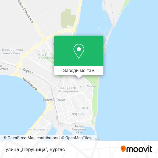 улица „Перущица“ карта