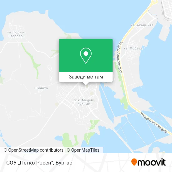 СОУ „Петко Росен” карта