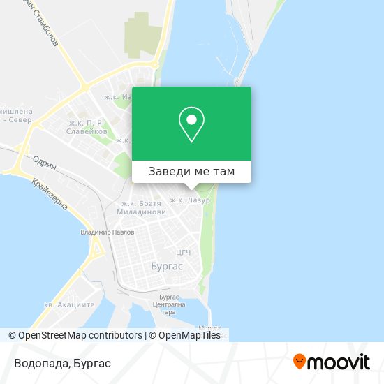 Водопада карта