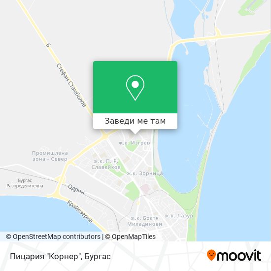 Пицария "Корнер" карта