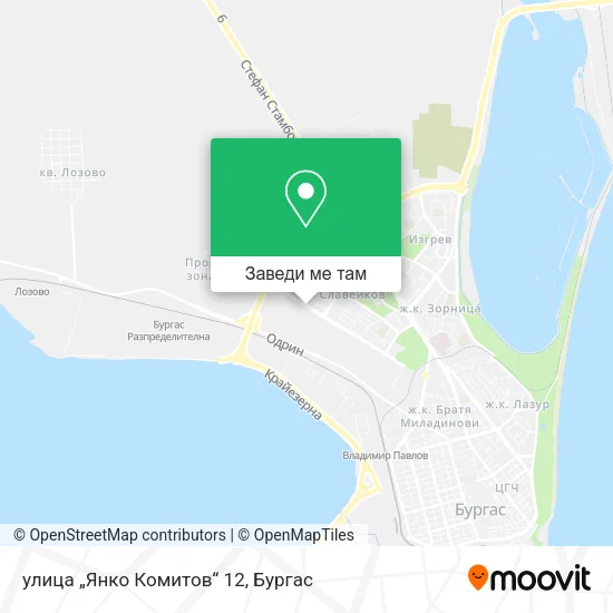 улица „Янко Комитов“ 12 карта