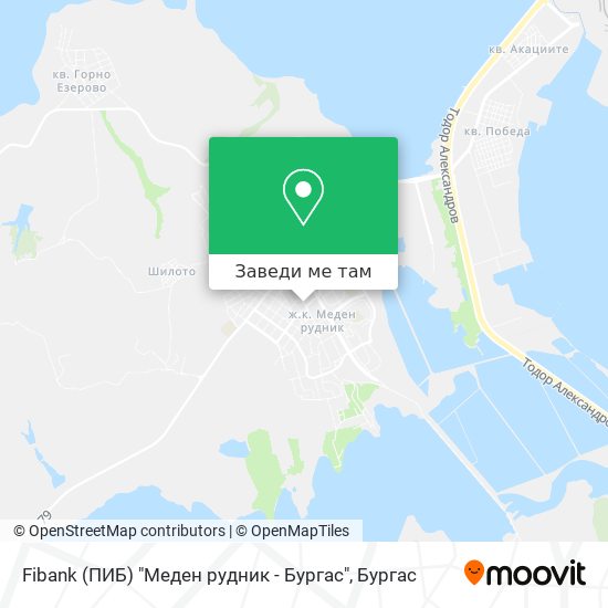 Fibank (ПИБ) "Меден рудник - Бургас" карта