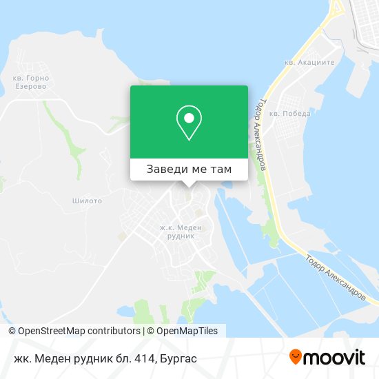 жк. Меден рудник бл. 414 карта