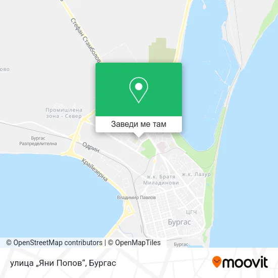 улица „Яни Попов“ карта