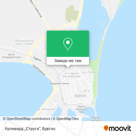 булевард „Струга“ карта