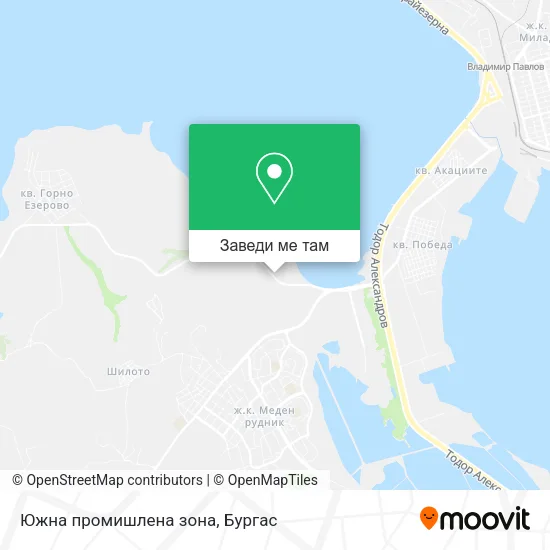 Южна промишлена зона карта