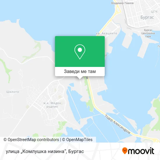 улица „Комлушка низина“ карта