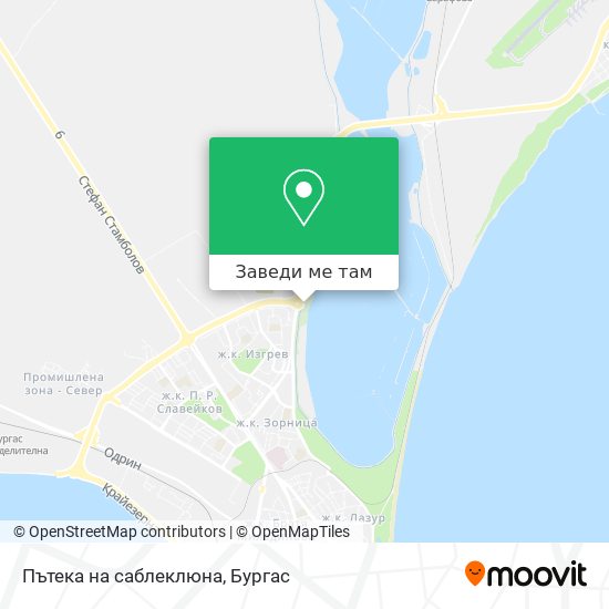 Пътека на саблеклюна карта
