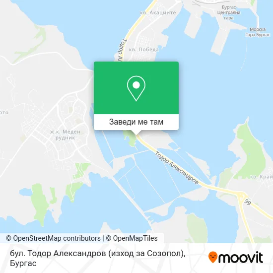бул. Тодор Александров (изход за Созопол) карта