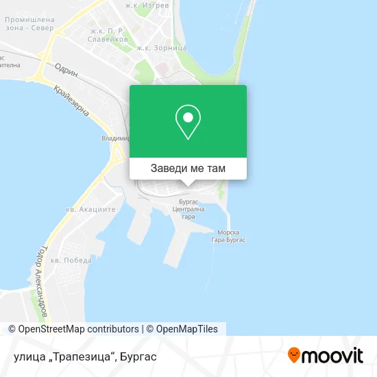 улица „Трапезица“ карта