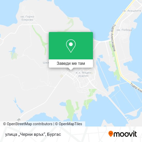 улица „Черни връх“ карта
