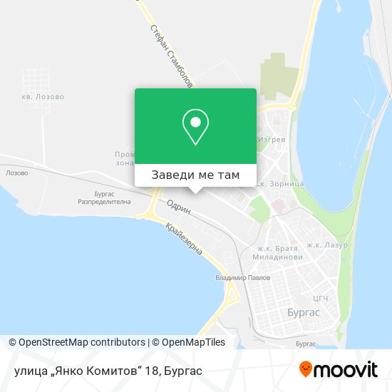 улица „Янко Комитов“ 18 карта